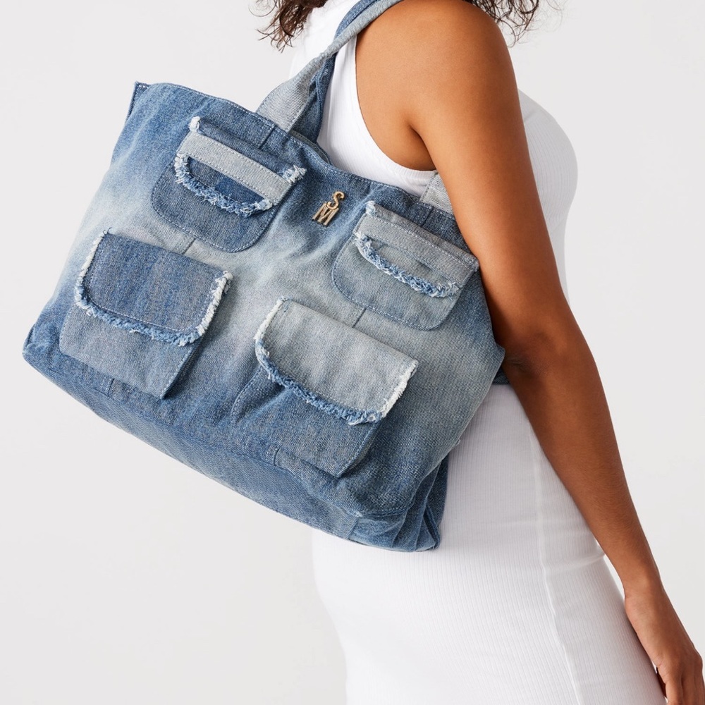 Steve Madden Anisia Denim Fabric Tote